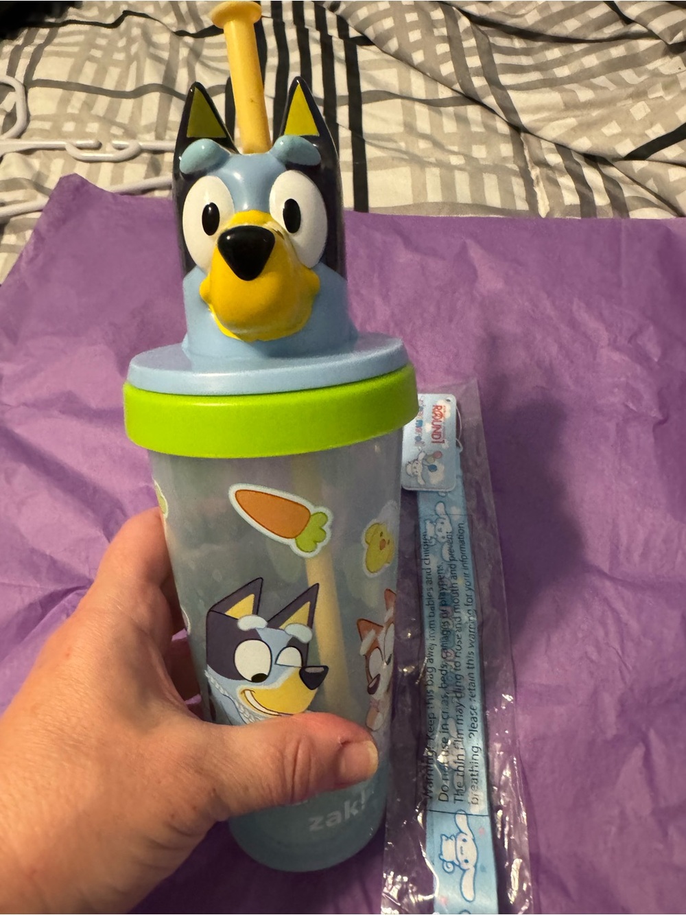๐ถ Bluey Bundle! Zack Straw Cup + NEW Sanrio Cinnamoroll Lanyard- NEVER USED - Picture 7 of 8